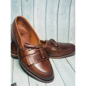 Allen Edmonds Alexandria Mens Size 14B Slip On Dress Shoes Tassel Loafer Brown